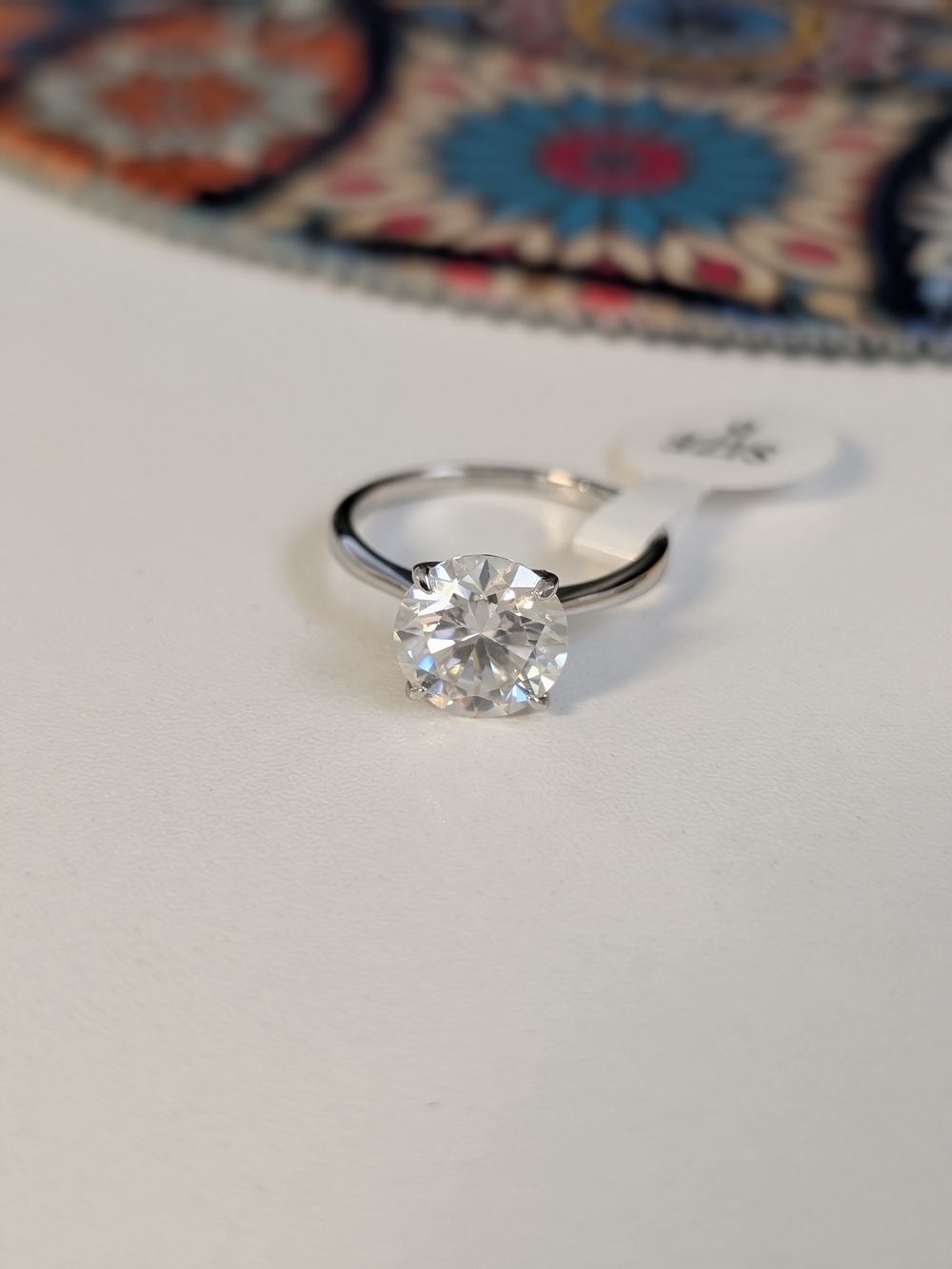 .925 Classic Solitaire Silver Ring with Clear Stone